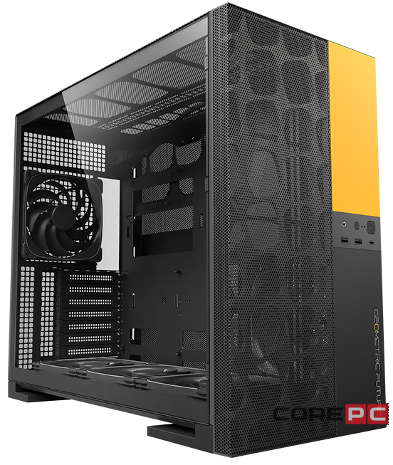 Компьютерный корпус Geometric Future Model 5 ARGB Vent Black Yellow with fans (1AM5VTBY01100)