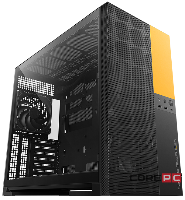 Компьютерный корпус Geometric Future Model 5 ARGB Vent Black Yellow with fans (1AM5VTBY01100)