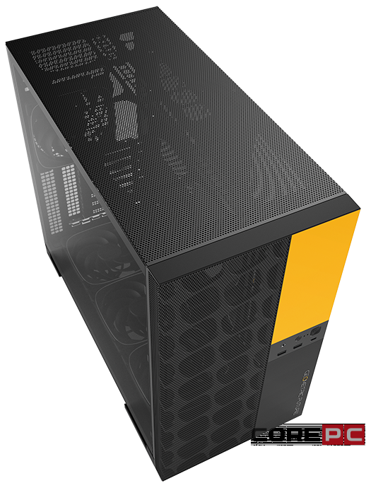 Компьютерный корпус Geometric Future Model 5 ARGB Vent Black Yellow with fans (1AM5VTBY01100)