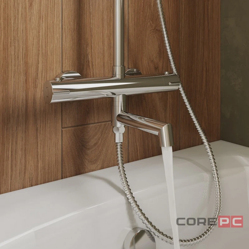 Душевая система Milardo термостат ILSSBTHM06 Идеал Спа (Ideal Spa) лейка тропический душ, хром
