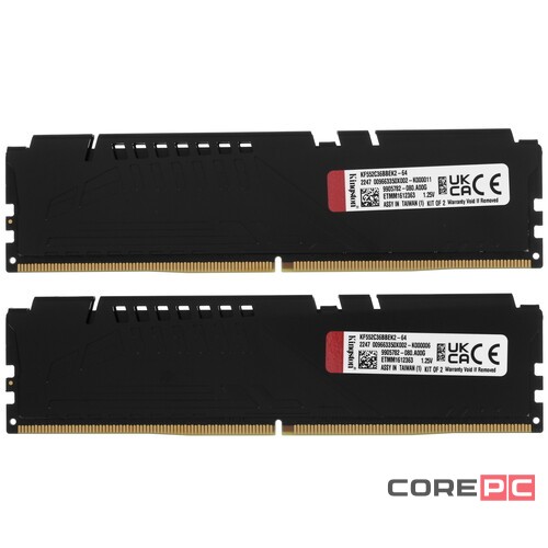 Оперативная память 64 Gb 5200 MHz Kingston FURY Beast EXPO Black (KF552C36BBEK2-64)