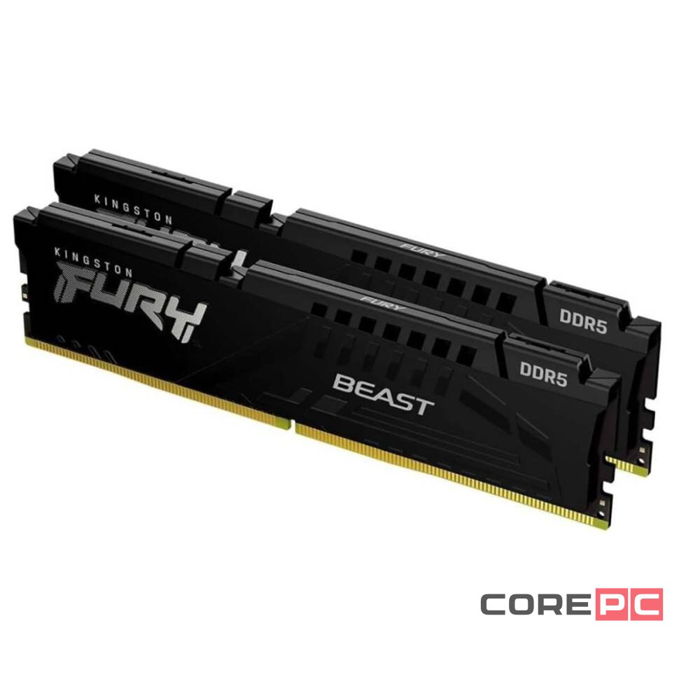 Оперативная память 64 Gb 5200 MHz Kingston FURY Beast EXPO Black (KF552C36BBEK2-64)