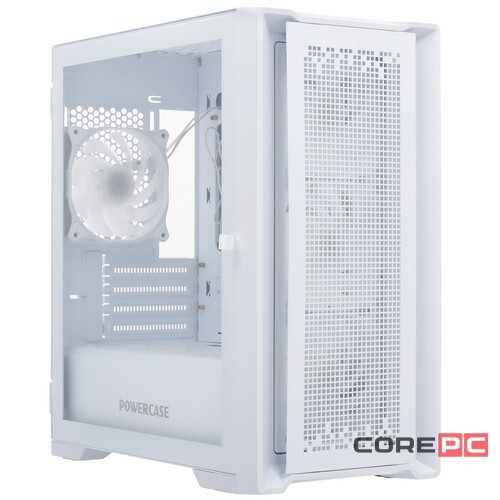 Компьютерный корпус Powercase BYTEFLOW Micro ARGB TG White (CAMBFW-A4)