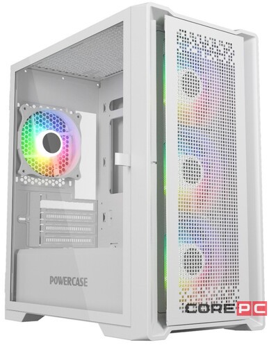 Компьютерный корпус Powercase BYTEFLOW Micro ARGB TG White (CAMBFW-A4)