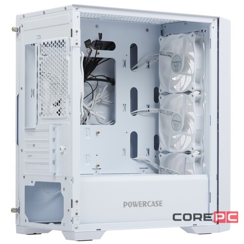Компьютерный корпус Powercase BYTEFLOW Micro ARGB TG White (CAMBFW-A4)