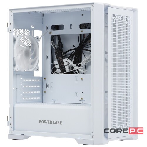 Компьютерный корпус Powercase BYTEFLOW Micro ARGB TG White (CAMBFW-A4)