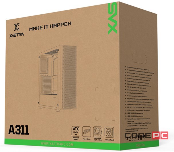 Компьютерный корпус XASTRA A311 4FRGB TG Black (A311-4FR12F)