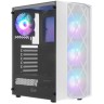 Компьютерный корпус Powercase RHOMBUS MESH X4 TG LED White CMRMW-L4