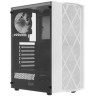 Компьютерный корпус Powercase RHOMBUS MESH X4 TG LED White CMRMW-L4