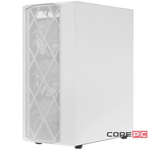 Компьютерный корпус Powercase RHOMBUS MESH X4 TG LED White CMRMW-L4