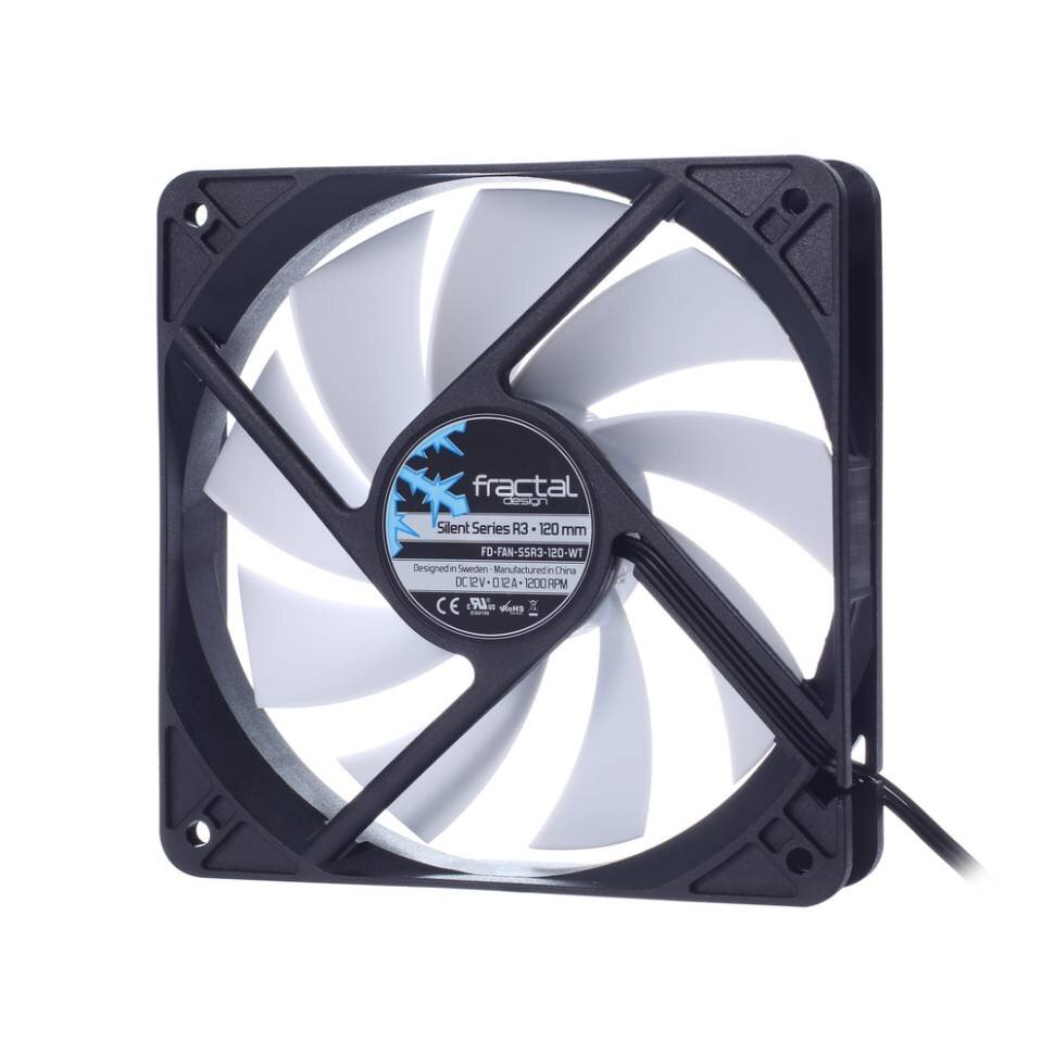 Вентилятор для корпуса Fractal Design SILENT SERIES R3 FD-FAN-SSR3-120-WT