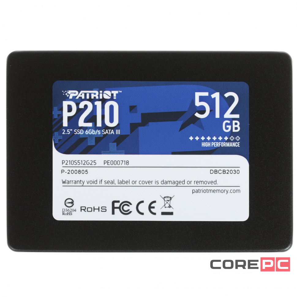 Твердотельный накопитель Patriot 512 Gb P210 (P210S512G25)