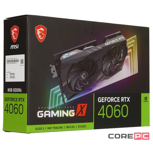 Видеокарта MSI (RTX 4060 GAMING X 8G) GeForce RTX 4060 8GB GAMING X
