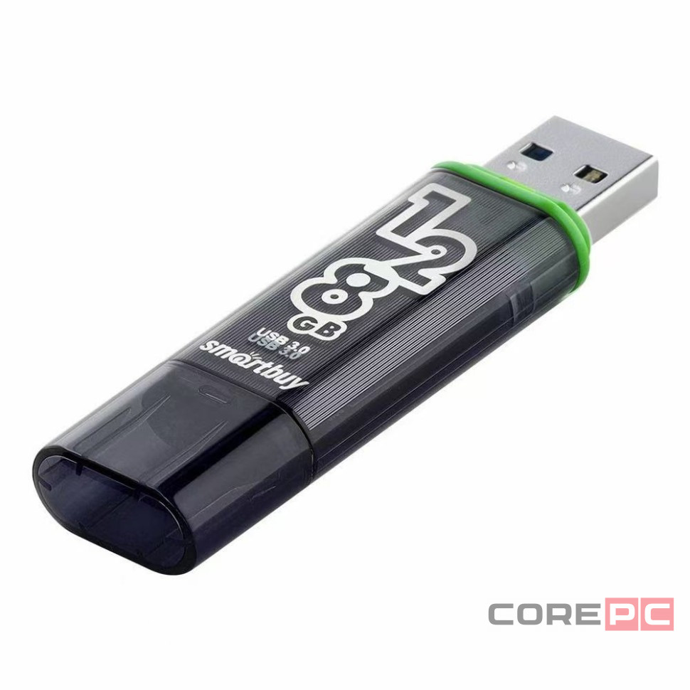 3.0 USB флеш накопитель Smartbuy 128GB Glossy Dark Grey (SB128GBGS-DG)