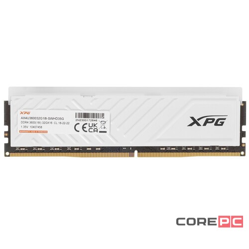 Оперативная память 32 Gb 3600 MHz ADATA XPG SPECTRIX D35G RGB White (AX4U360032G18I-SWHD35G)