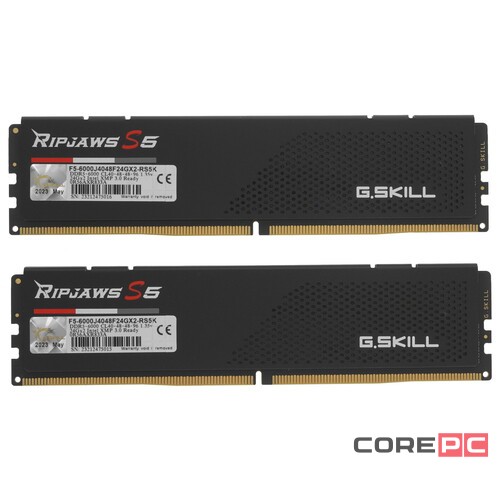 Оперативная память 48 Gb 6000 MHz G.Skill RIPJAWS S5 Black (F5-6000J4048F24GX2-RS5K)