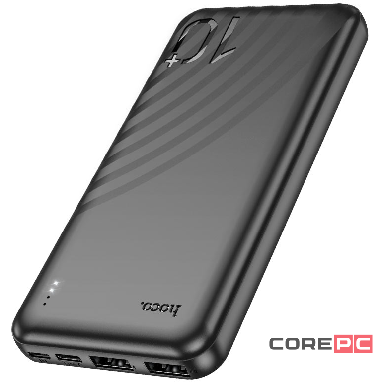 Powerbank Hoco J123 Element 10000mAh 2USB/1C/Micro черный