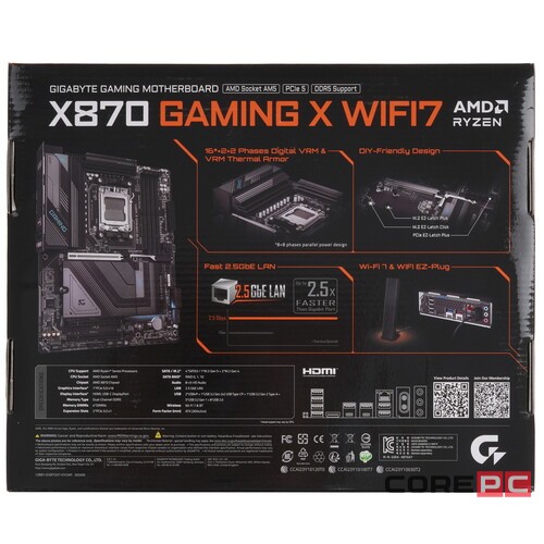 Материнская плата Gigabyte X870 GAMING X WIFI7