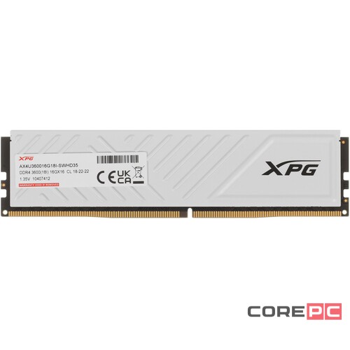 Оперативная память 16 Gb 3600 MHz ADATA XPG GAMMIX D35 White (AX4U360016G18I-SWHD35)