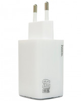 Сетевое зар. устр. Hoco N48 1C 65W белое