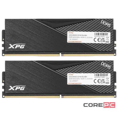 Оперативная память 32 Gb 6400 MHz ADATA XPG LANCER Black (AX5U6400C3216G-DCLABK)