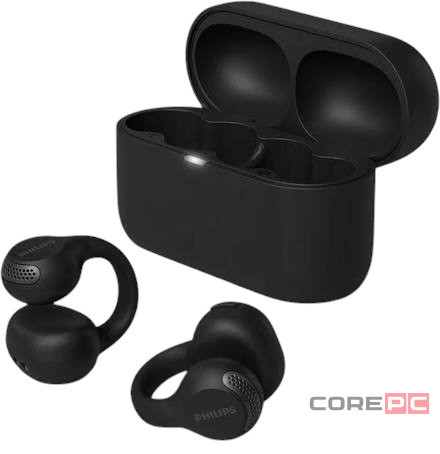 Беспроводные Bluetooth наушники-клипсы для спорта с открытым ухом Philips (TAQ2000BK) черный