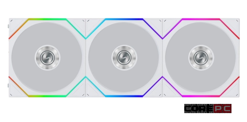 Комплект вентиляторов для корпуса Lian Li UNI FAN TL FLEX 120 Reverse Blade 12RTL1F3W ARGB White (G9F.12RTL1F3W.R0)