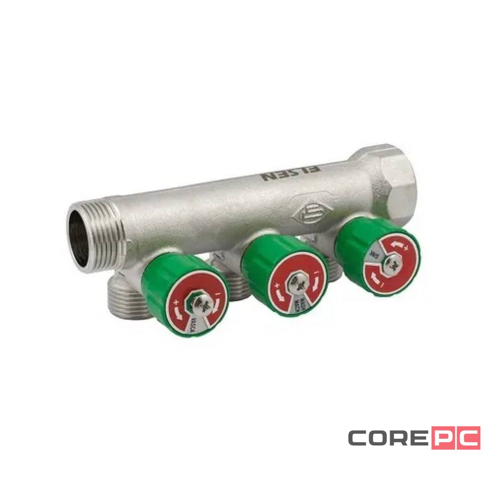 Коллектор модульный ELSEN 1quot; 3х3/4quot; ЕК TIN латунь