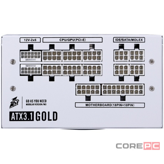 Блок питания 1STPLAYER 1200W NGDP GOLD White (HA-1200BA4-WH) 16 Pin (PCIe 5.1 Connector Cable Details)
