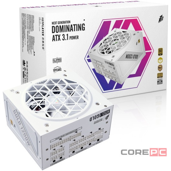 Блок питания 1STPLAYER 1200W NGDP GOLD White (HA-1200BA4-WH) 16 Pin (PCIe 5.1 Connector Cable Details)