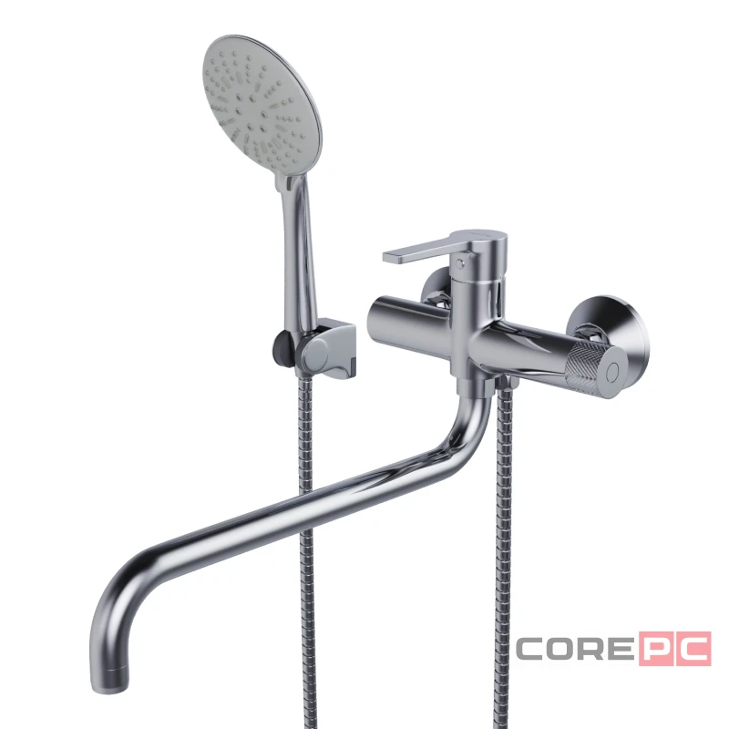 Смеситель для ванны и раковины MIXLINE МЛ22-02, рычажное управление, цвет хром