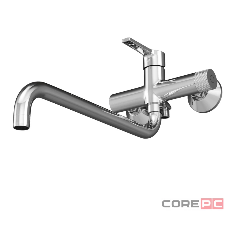 Смеситель для ванны и раковины MIXLINE МЛ22-02, рычажное управление, цвет хром