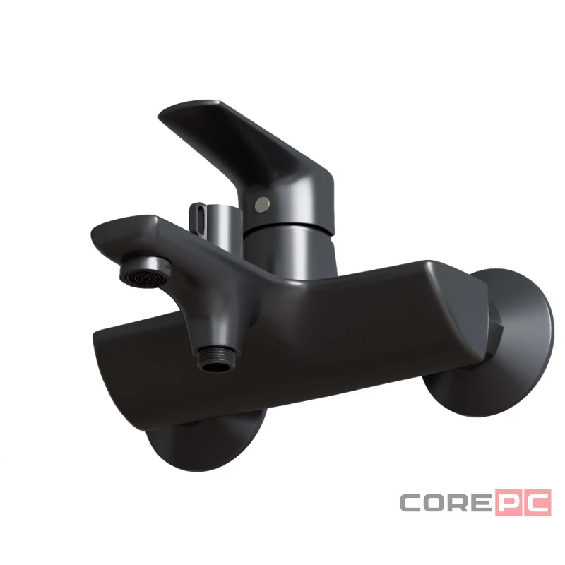 Смеситель для ванны MIXLINE МЛ14-01 ГРАФИТ, рычажное управление, цвет графит