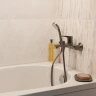 Смеситель для ванны MIXLINE МЛ14-01 ГРАФИТ, рычажное управление, цвет графит