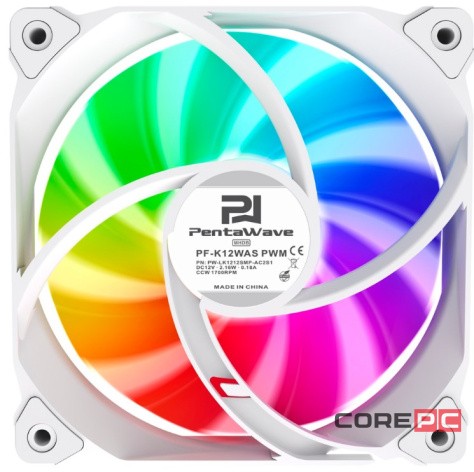 Вентилятор для корпуса PentaWave ARGB White PF-K12WAS PWM