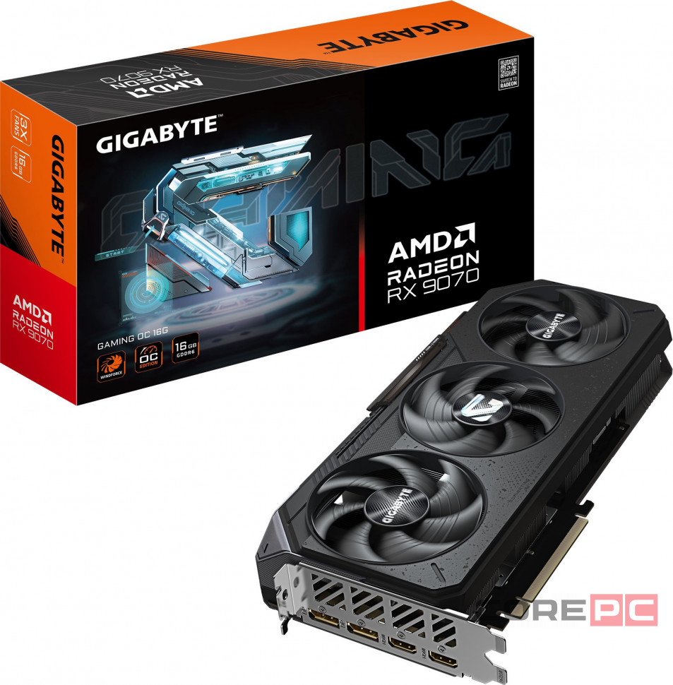 Видеокарта Gigabyte (GV-R9070GAMING OC-16GD) Radeon RX 9070 16GB GAMING OC