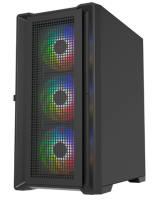 Компьютерный корпус Powercase ALISIO Micro X4B V2 TG ARGB Black (CAMCXB-A4)