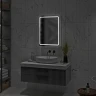Зеркальный шкаф MIXLINE Симпл 500х700 (ШВ) универсальный,механический выкл., светодиодная подсветк