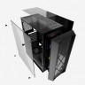 Компьютерный корпус Powercase RHOMBUS X3 MESH LED TG Black CMRMX-L3