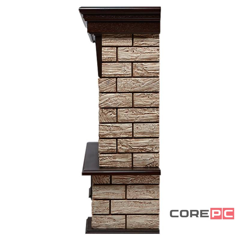 Портал Firelight Forte Wood 25 камень коричневый, шпон темный дуб