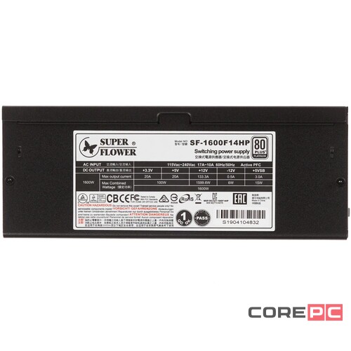 Блок питания Super Flower 1600W LEADEX Platinum SF-1600F14HP