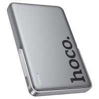 Powerbank с беспроводной зарядкой MagSafe Hoco Q36 5000mAh 1USB-C 20W серый