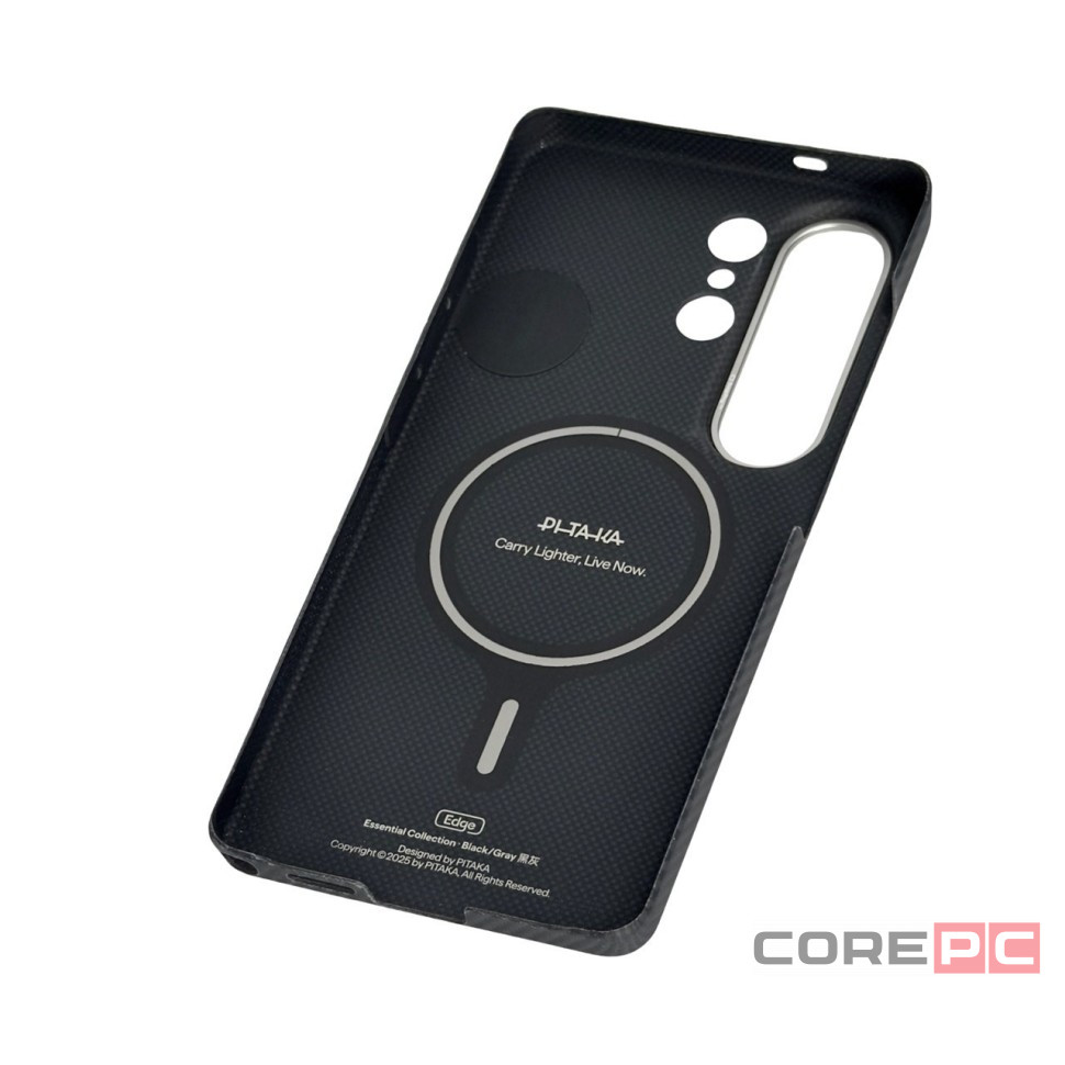 Накладка для Samsung Galaxy S26 Ultra Pitaka Ultra Slim case черно-серая