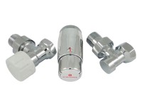 Комплект подключения SCHLOSSER STANDARD MINI 1/2quot; угловой, хром, с термоголовкой MINI М30х1,5