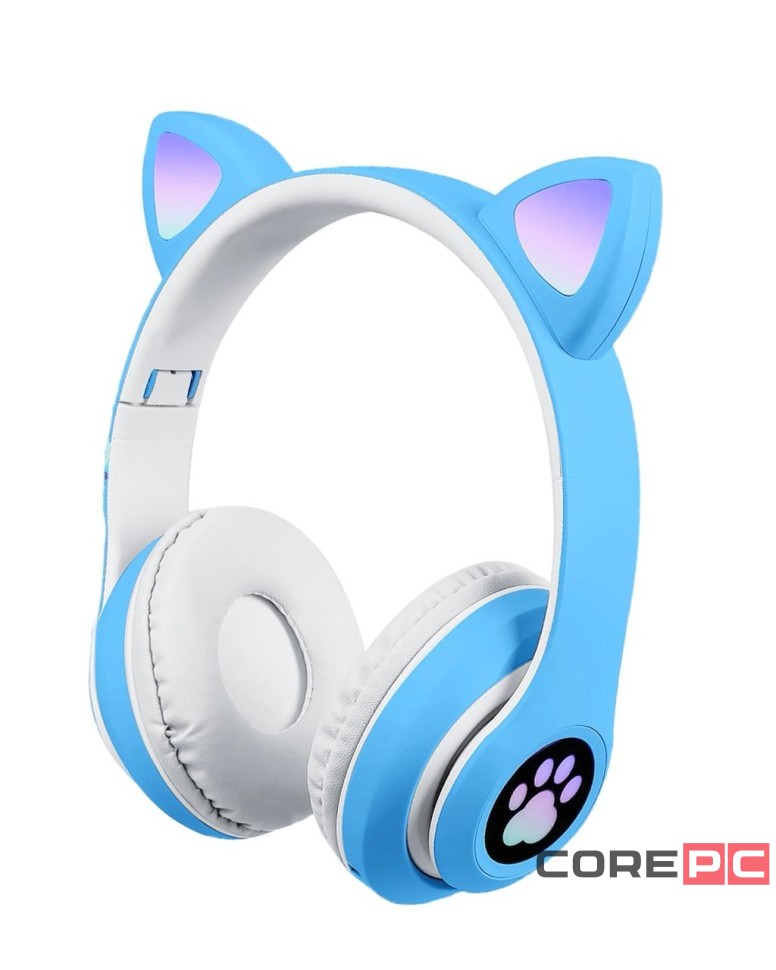 Стереонаушники Bluetooth Полноразмерные JBH Cat STM-28 BT5.0/200mAh голубые