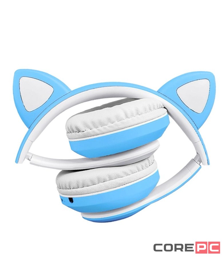 Стереонаушники Bluetooth Полноразмерные JBH Cat STM-28 BT5.0/200mAh голубые