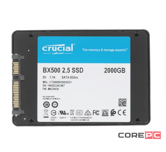 Твердотельный накопитель CRUCIAL 2000 Gb BX500 (CT2000BX500SSD1)