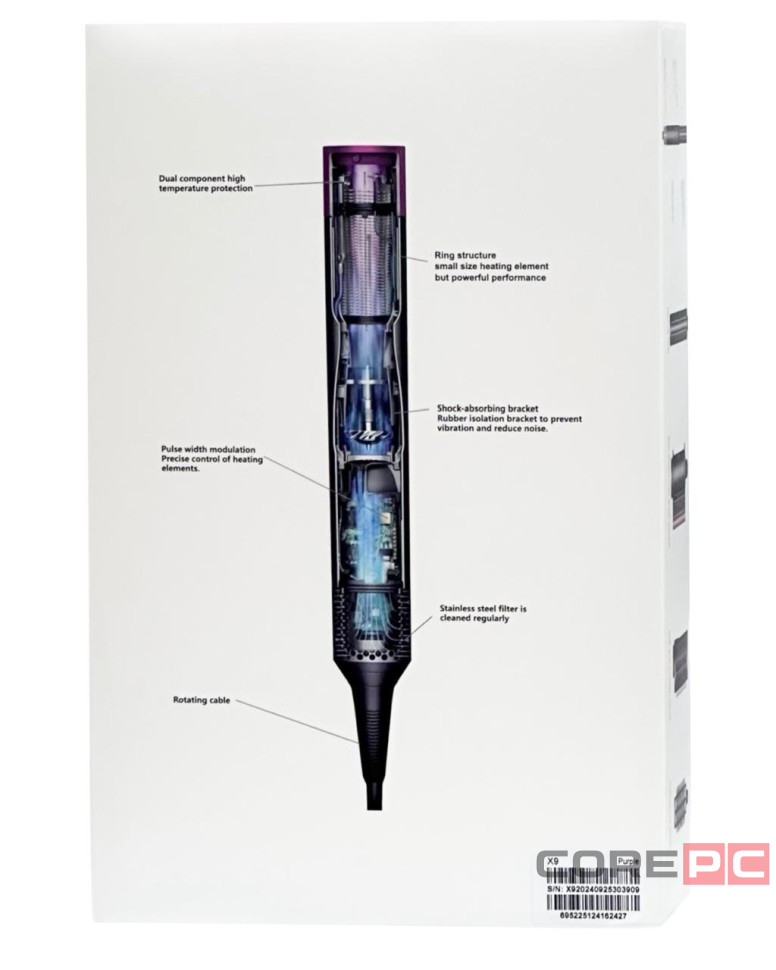 Мультистайлер SenCiciMen X9 EU( европейской вилкой) Насадок 6шт фиолетовый