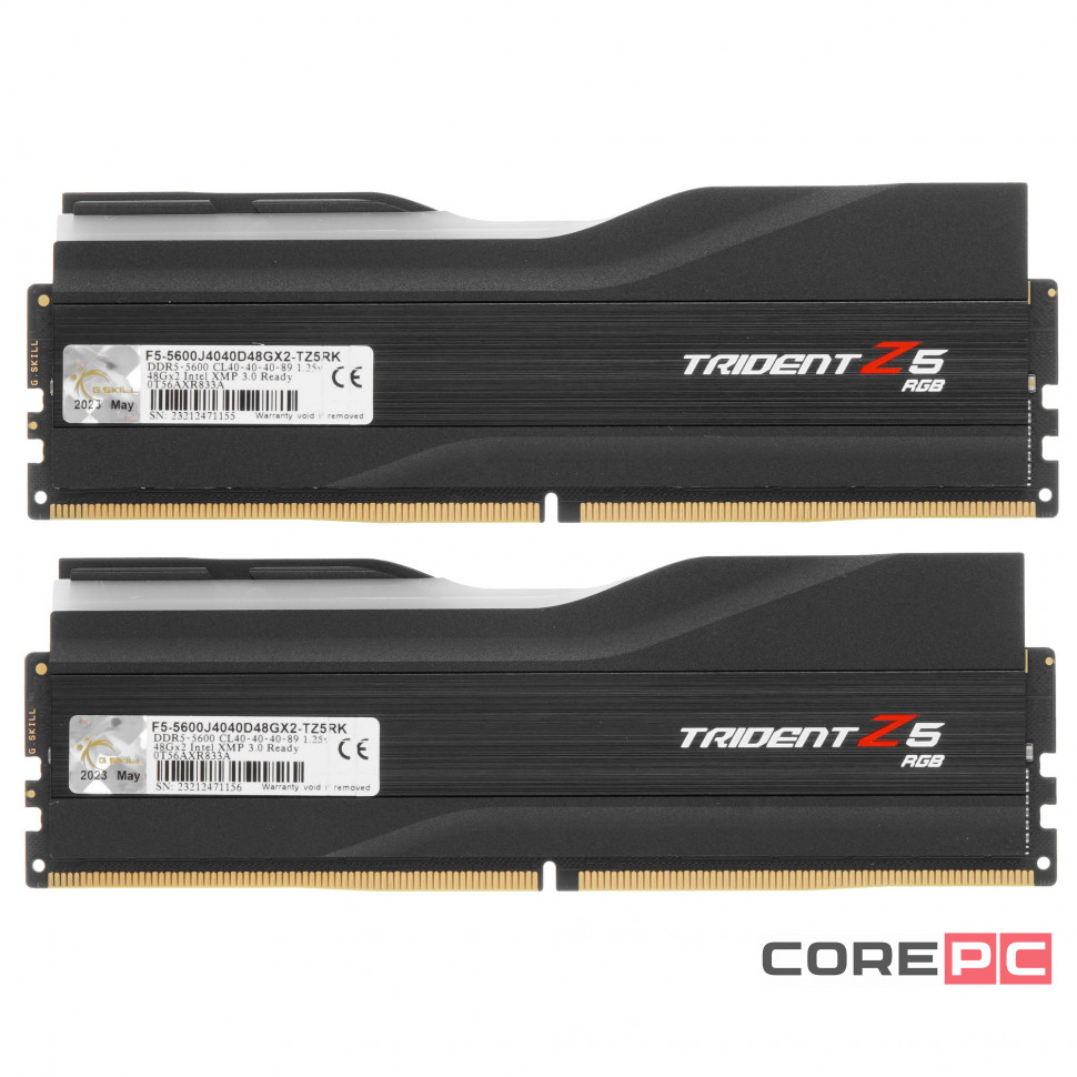 Оперативная память 96 Gb 5600 MHz G.Skill TRIDENT Z5 RGB Black (F5-5600J4040D48GX2-TZ5RK)