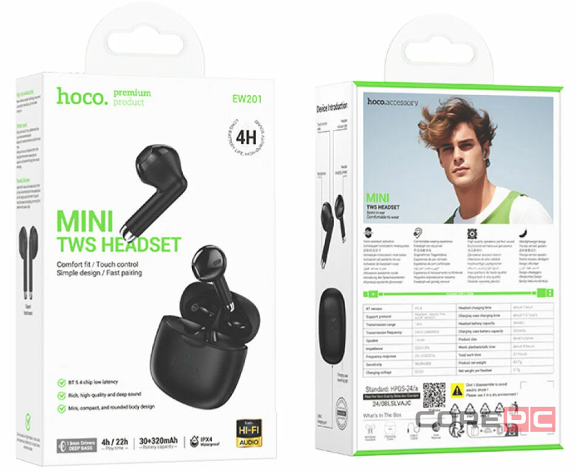 Беспроводные наушники TWS Hoco EW201 черные